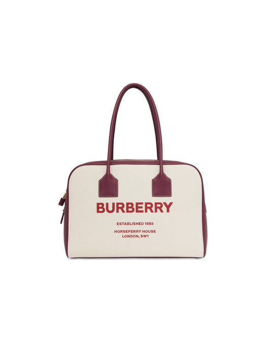 BURBERRY CANVAS HALF CUBE BAG