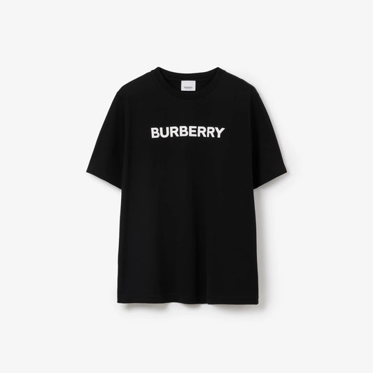 BURBERRY LOGO COTTON BLACK T-SHIRT