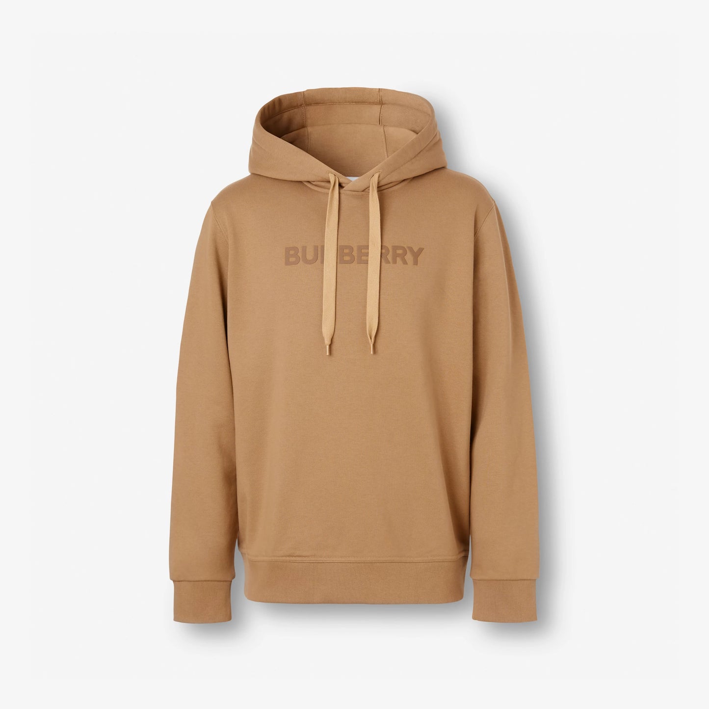 BURBERRY LOGO PRINT BROWN HOODIE