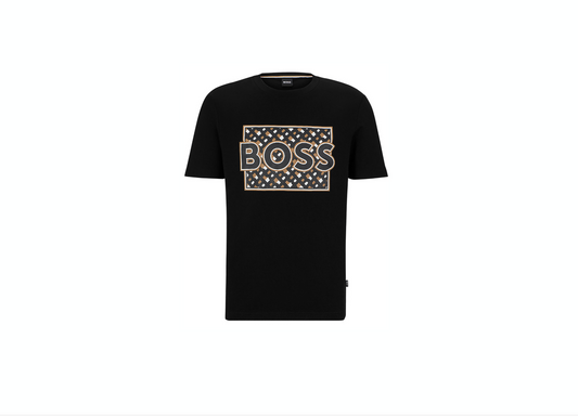 BOSS LOGO MONOGRAM PATCH T-SHIRT