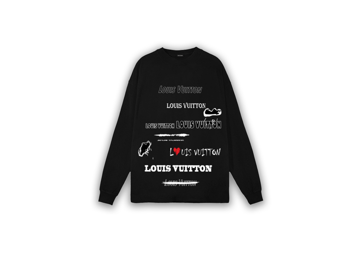 NOCIMH X LOUIS VUITTON DOUBLE LOGO BLACK SWEATER