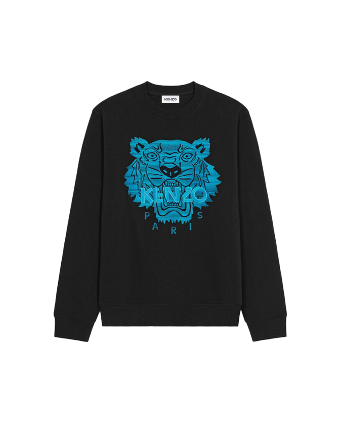 KENZO NEON BLUE EMBROIDERY SWEATER