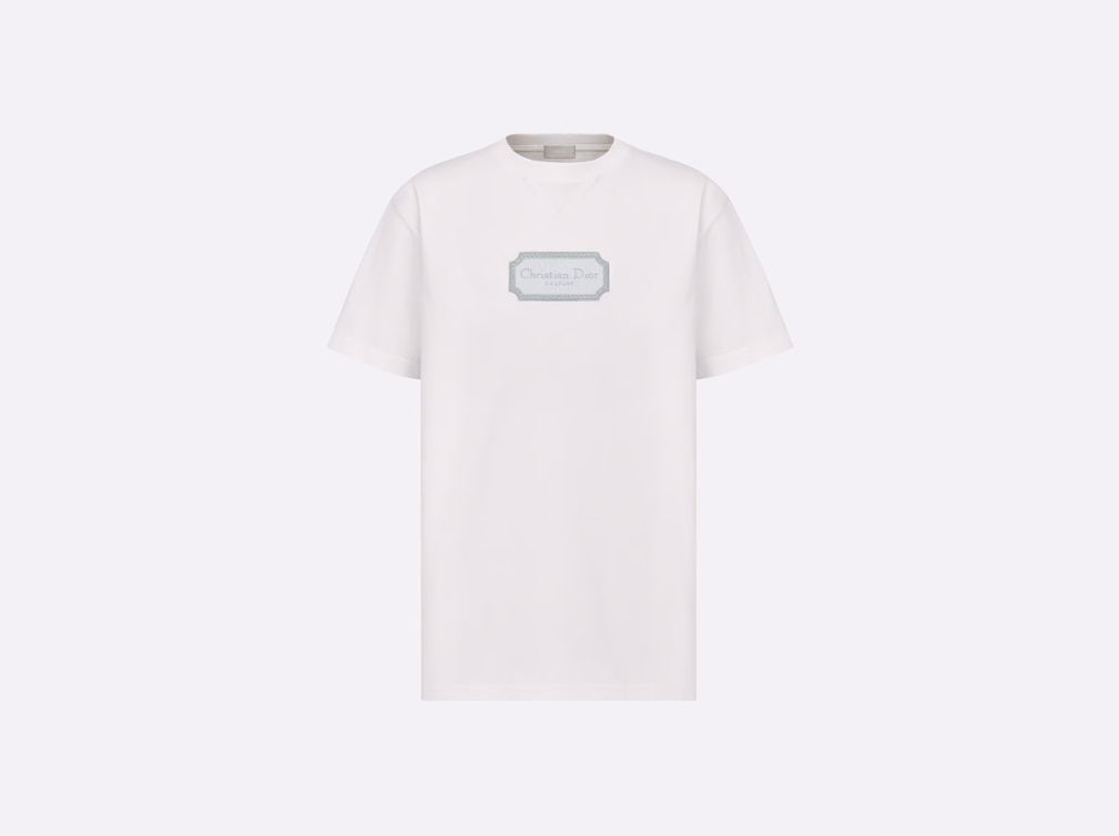 CHRISTIAN DIOR RELAXED-FIT WHITE ORGANIC T-SHIRT