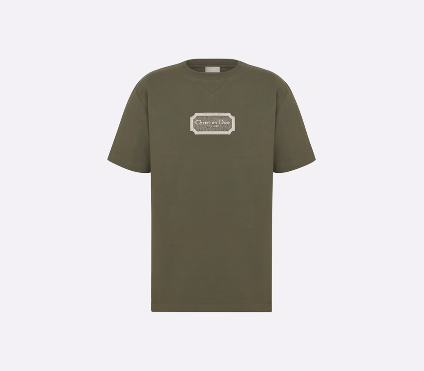 CHRISTIAN DIOR COUTURE RELAXED-FIT GREEN ORGANIC T-SHIRT