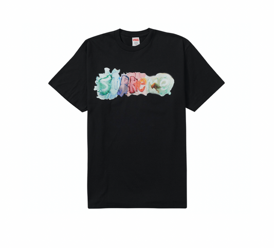 SUPREME WATER COLOUR BLACK T-SHIRT