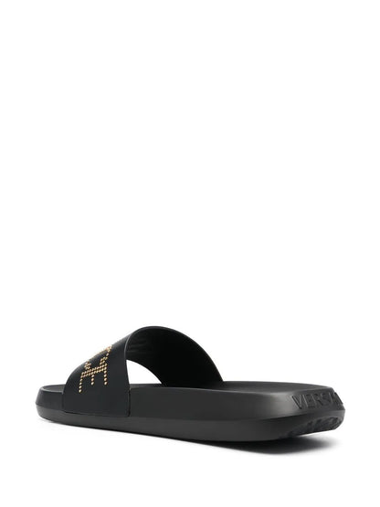 VERSACE STUDDED LOGO SLIDES