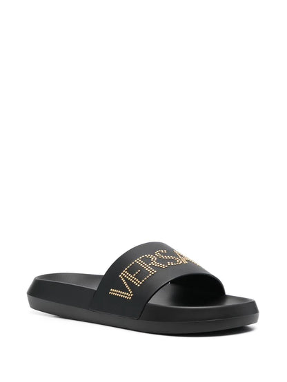 VERSACE STUDDED LOGO SLIDES