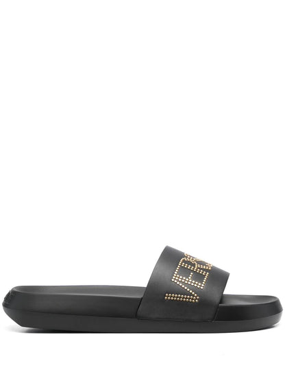 VERSACE STUDDED LOGO SLIDES